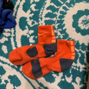 Nike elite ankle socks orange size medium